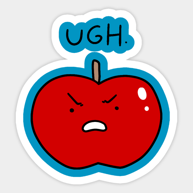 Ugh Red Apple Sticker by saradaboru